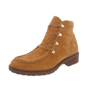 Giani Bernini Womens 10 M Amber Brown Suede Bertey Lace Up Flat Booties NIB JF7